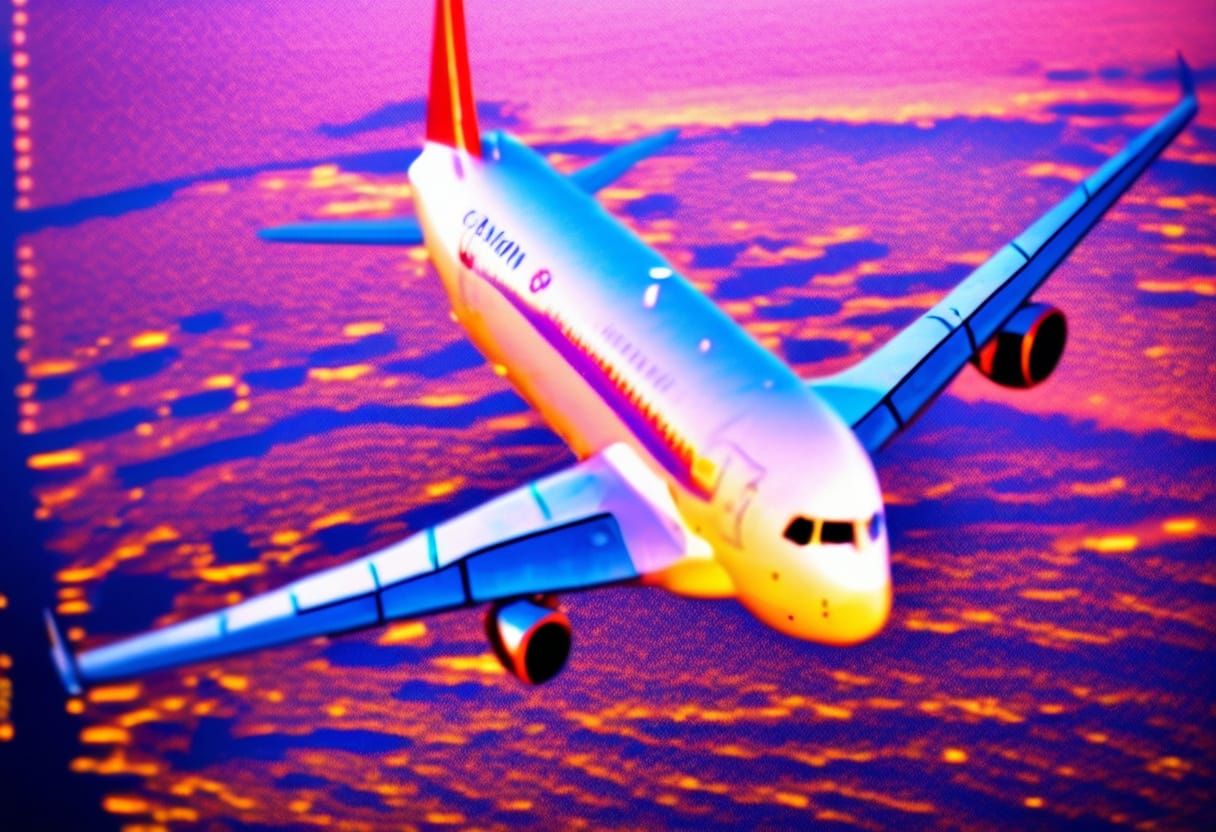 Plane Flies Through Dawn: Aviation Photography