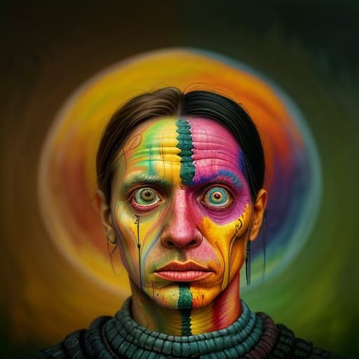 Tormented Soul in Vibrant Hues