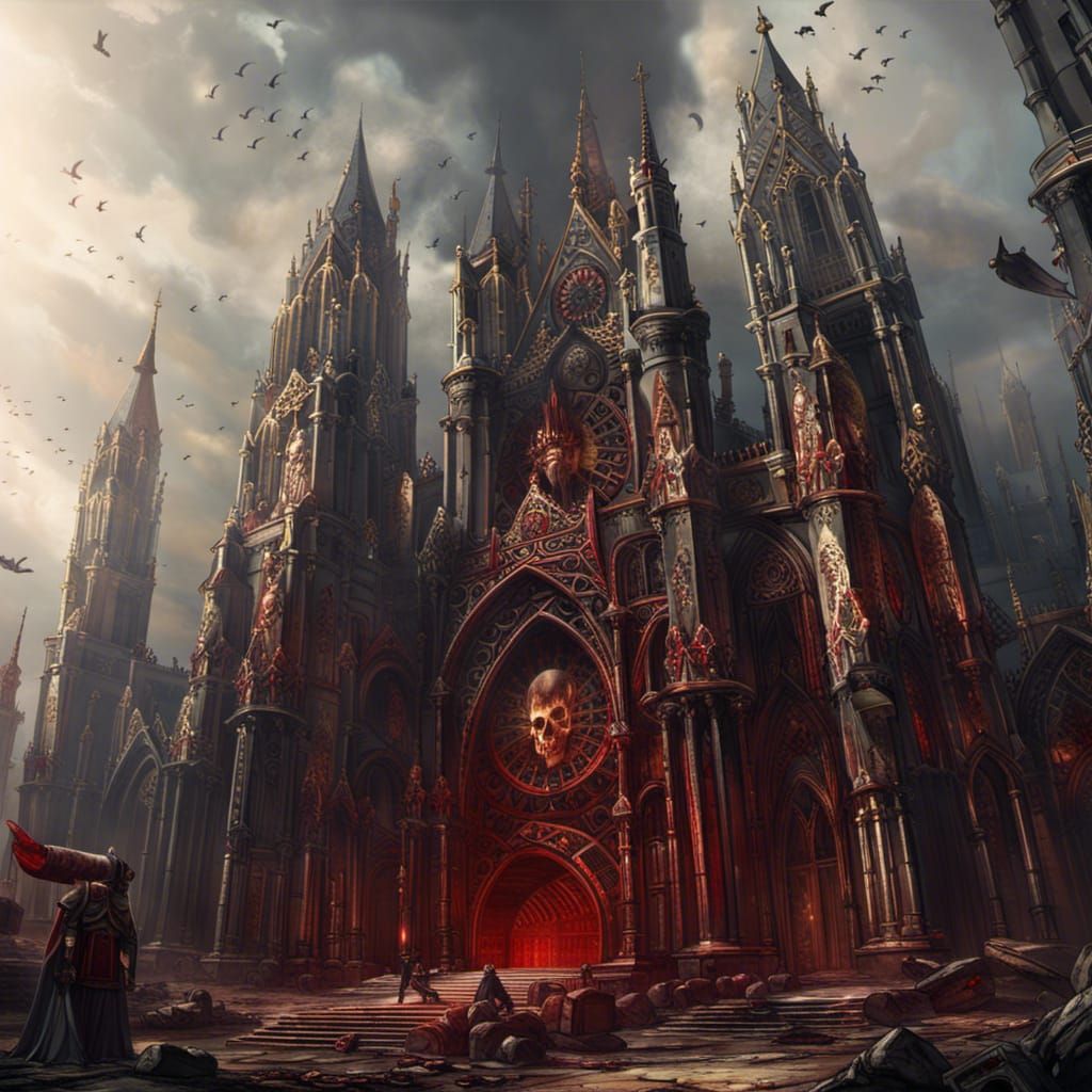 Gothic Cathedral Tank in Detailed Matte Painting