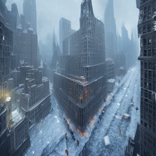 New York City Covered in Ice Age