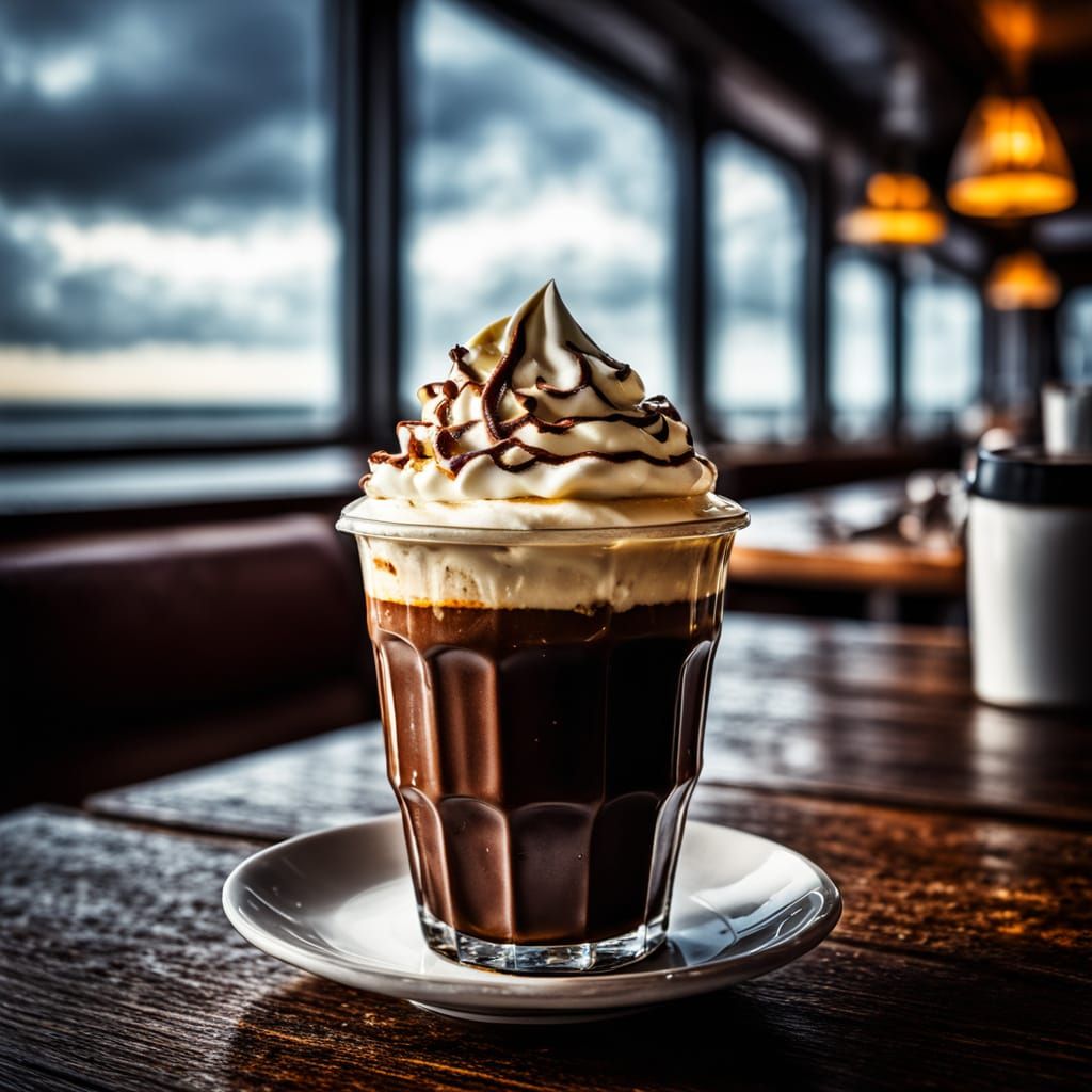 Hyperrealistic 'Tote Tante' Hot Chocolate on Amrum Island