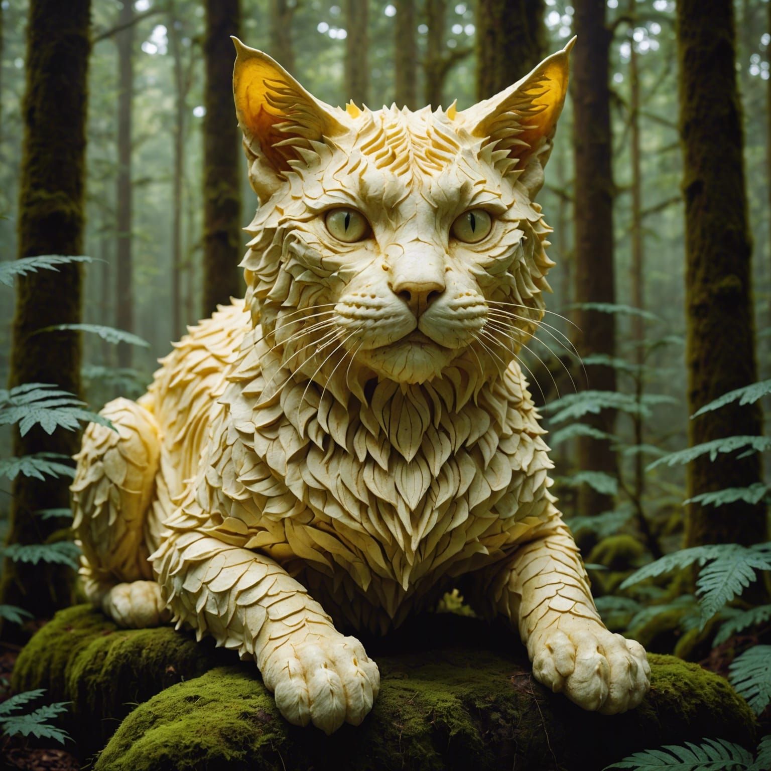 Butter Cat Sculpture Inspired by Mythology