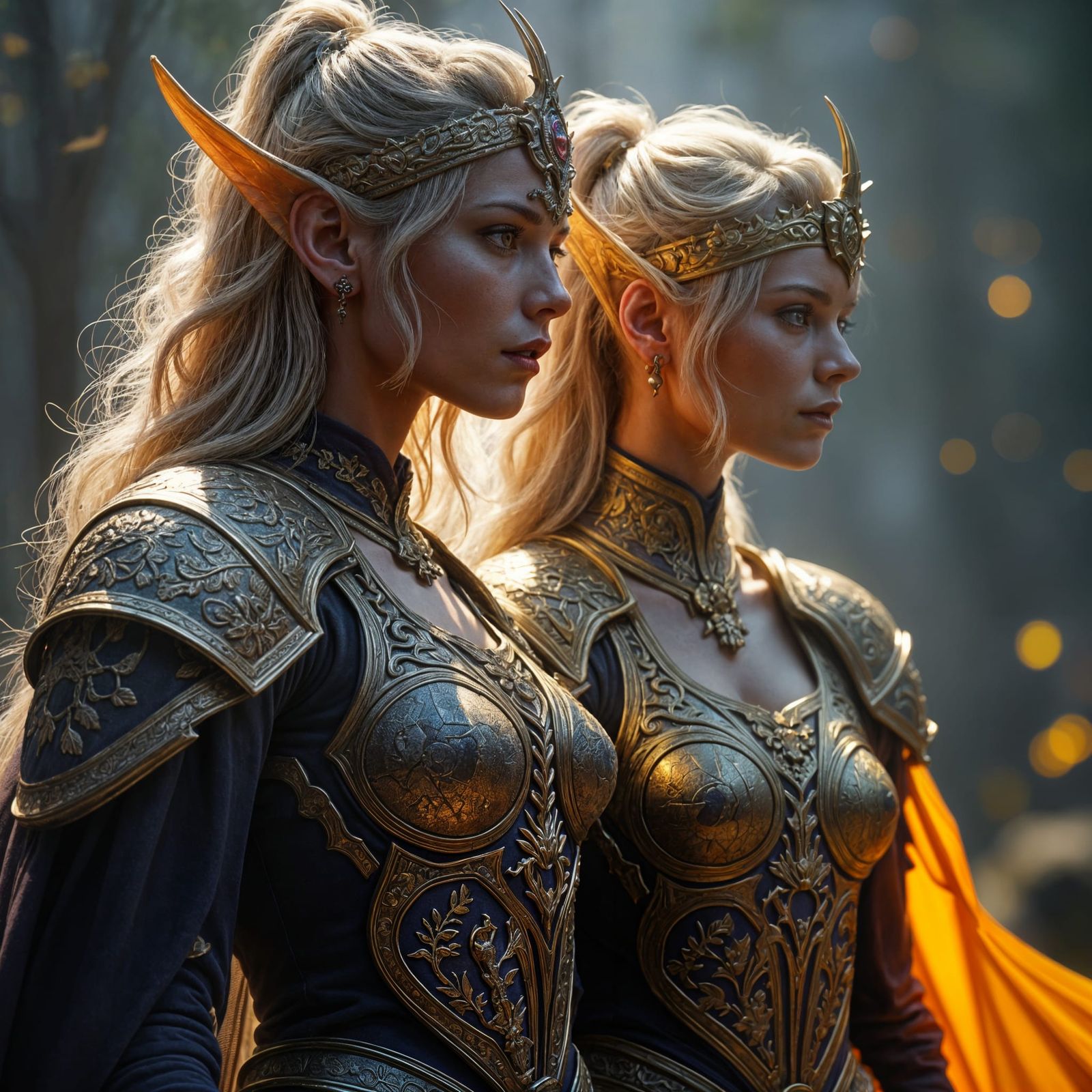 Elves Consider War in Dark Fantasy Style