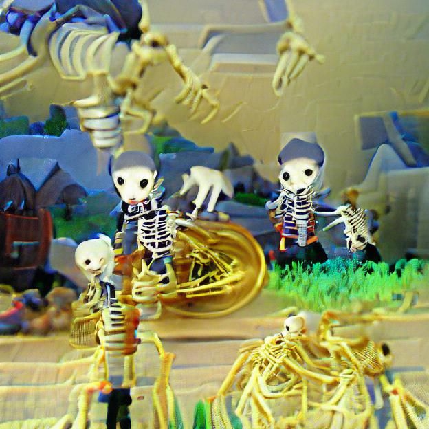 Spooky Skeletons: A Chilling Halloween Scene