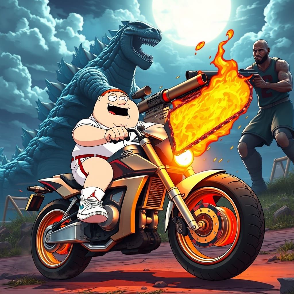 Peter Griffin in Anime-Style Battle Against LeBron James
