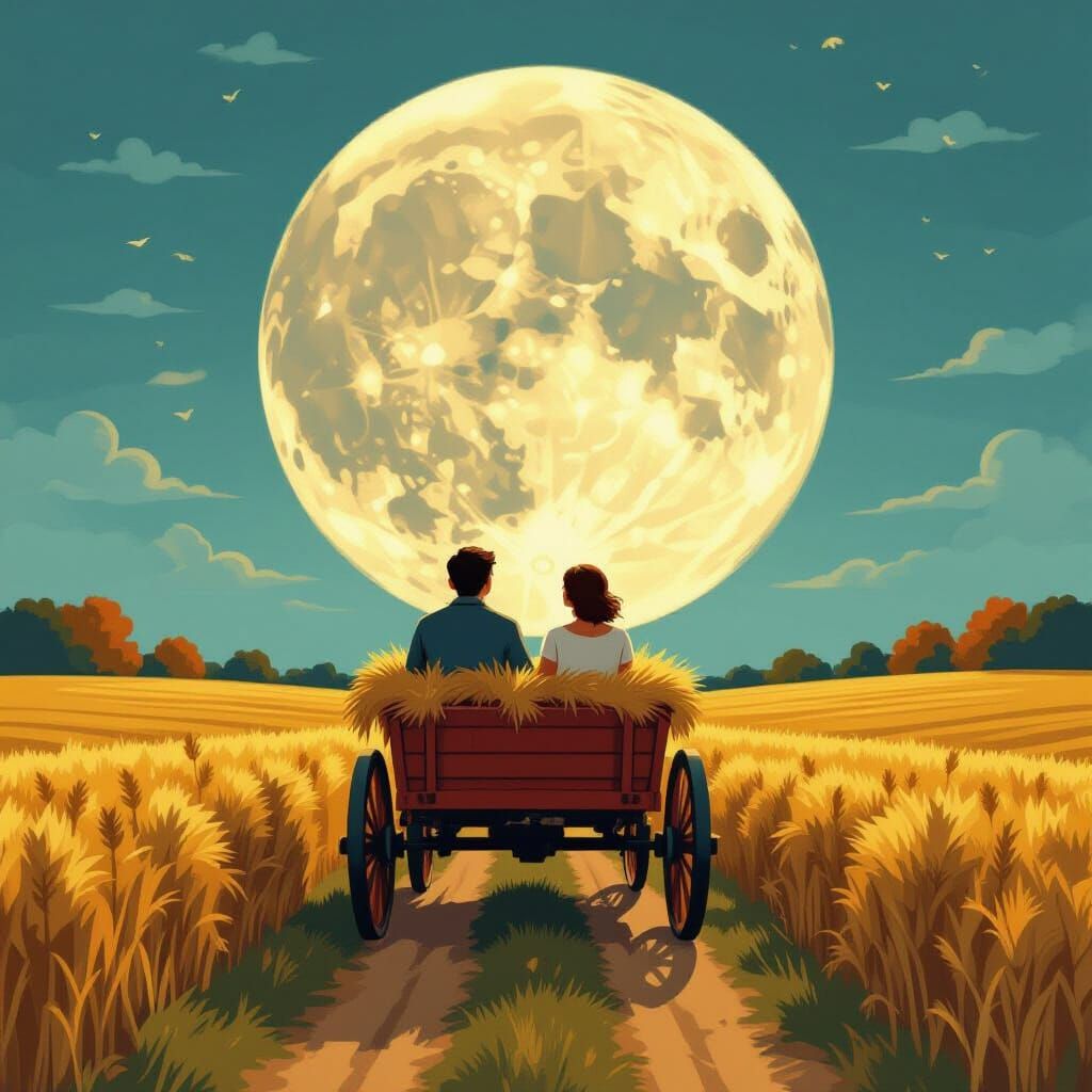 Hayride Under Harvest Moon: Folk Surrealism