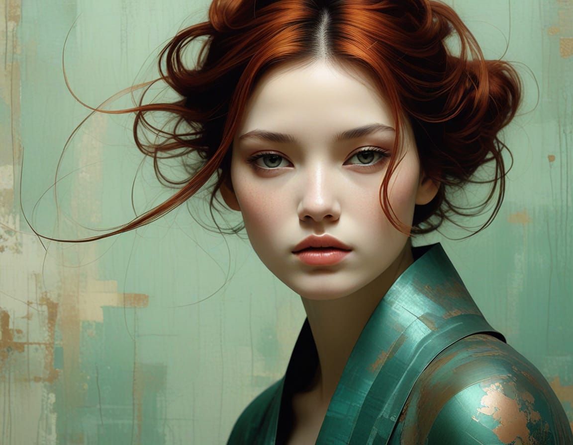 Sleeper in Copper and Verdigris Hues