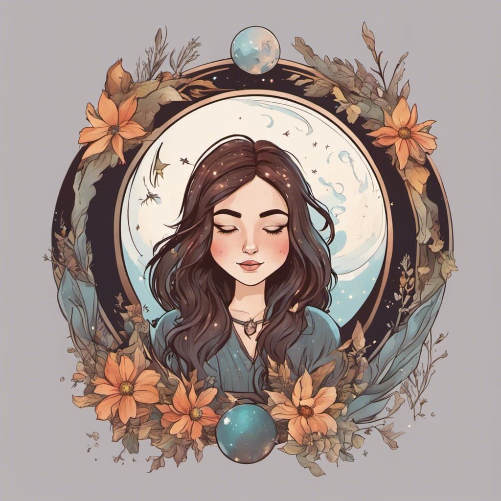 Whimsical Witch Logo in Hyperrealistic Style