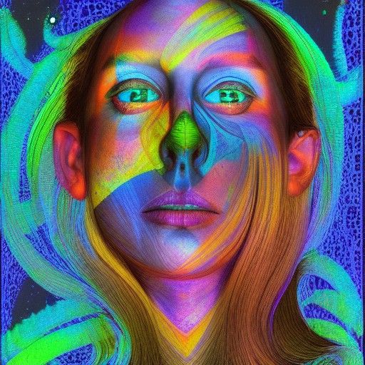 Dark Unknown Horrors: Holographic Astral Cosmic Illustration