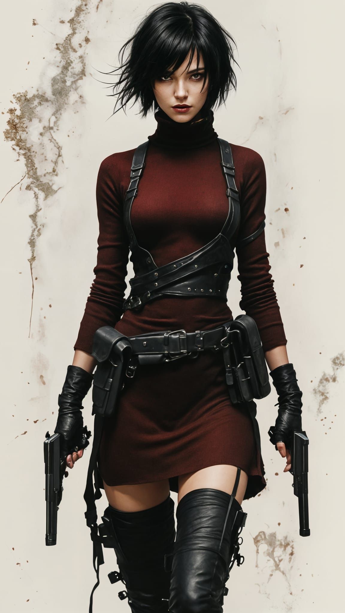 Cyberpunk Heroine Walks into Danger