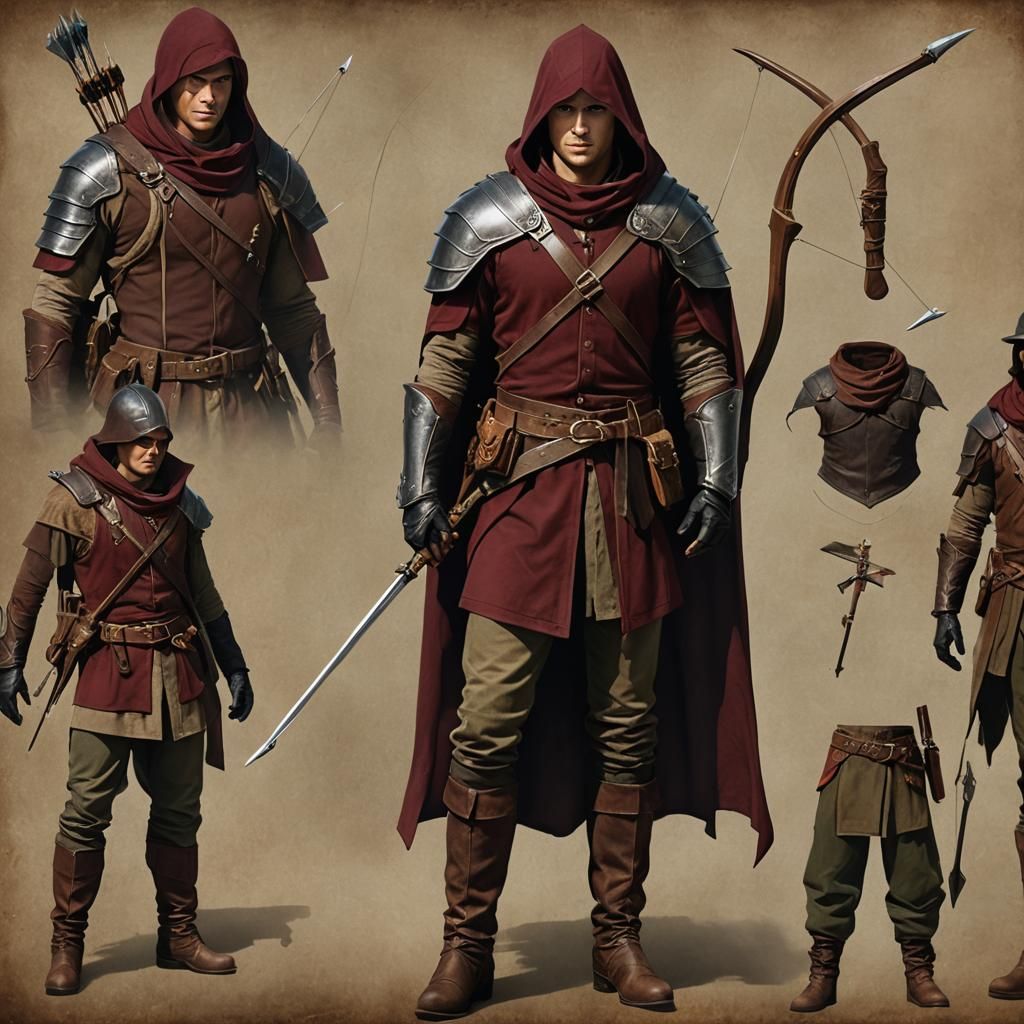 Medieval Fantasy Ranger in Detailed Matte Painting