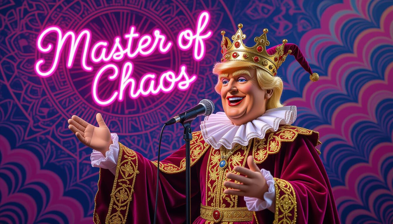 Jester King Puppet in Baroque Style