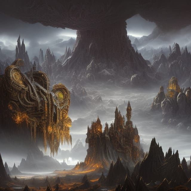 Dark Frozen Throne of the Universe: Digital Matte Painting