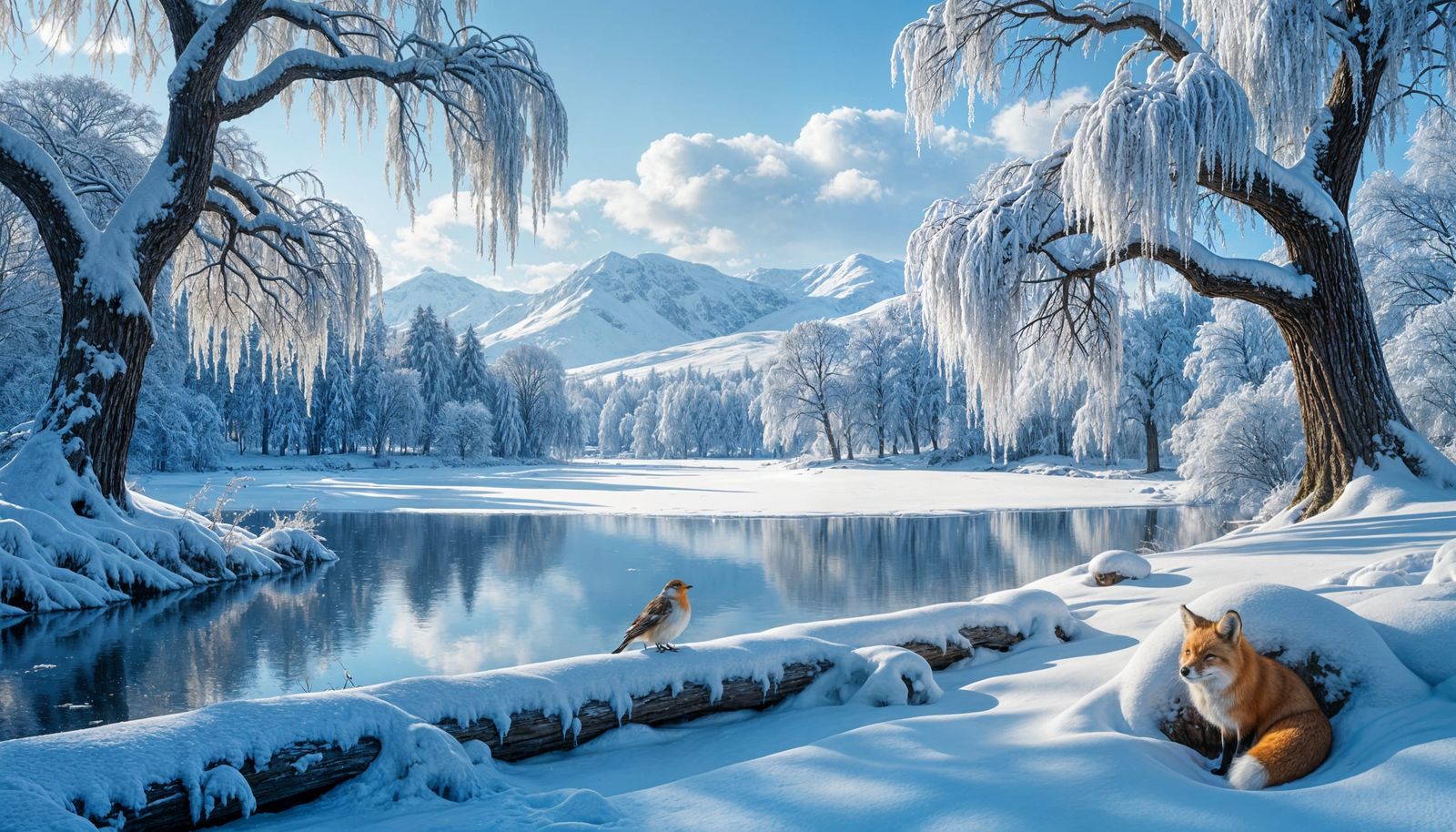 Winter Wonderland Landscape.