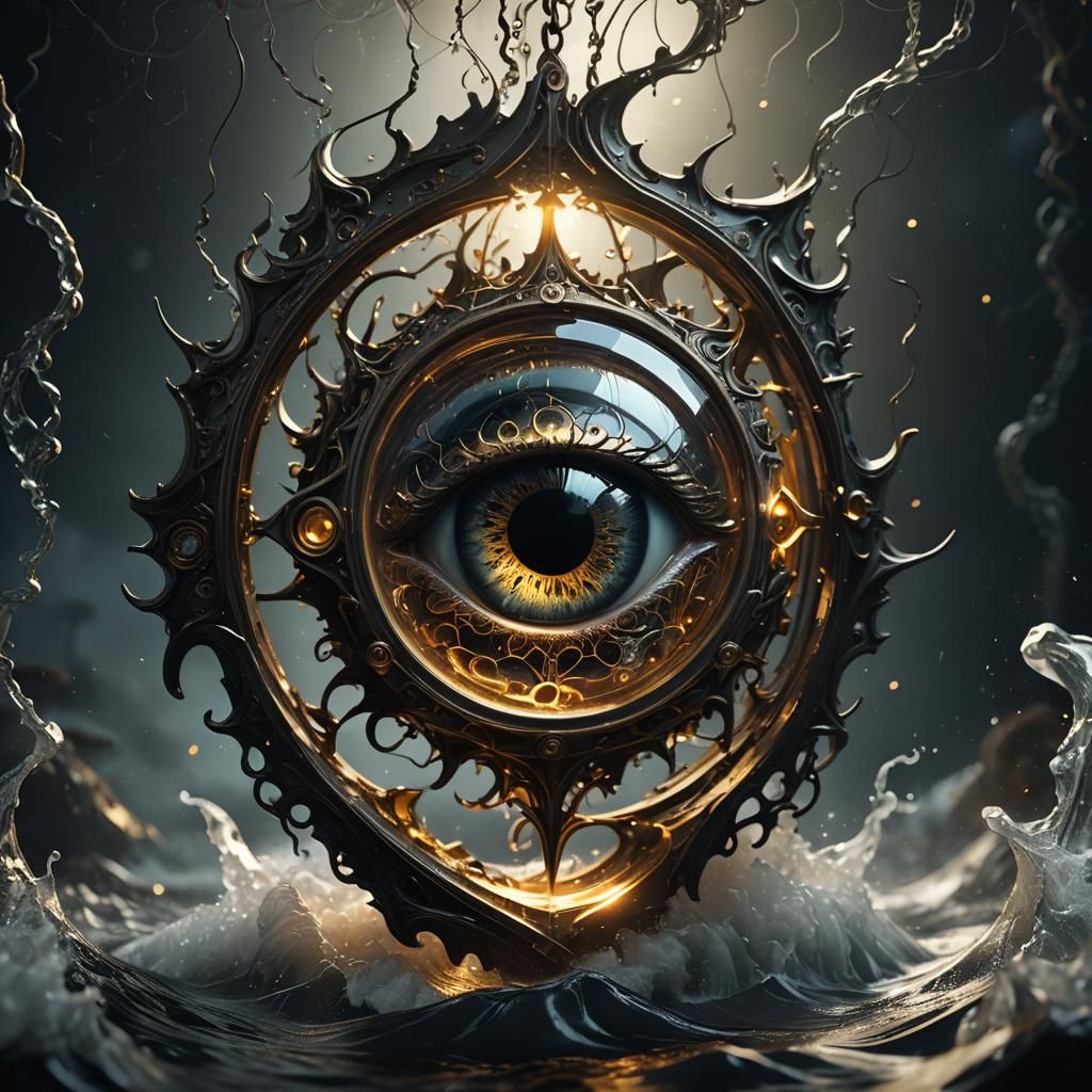 Glass 'A' in Dark Fantasy 3D Render