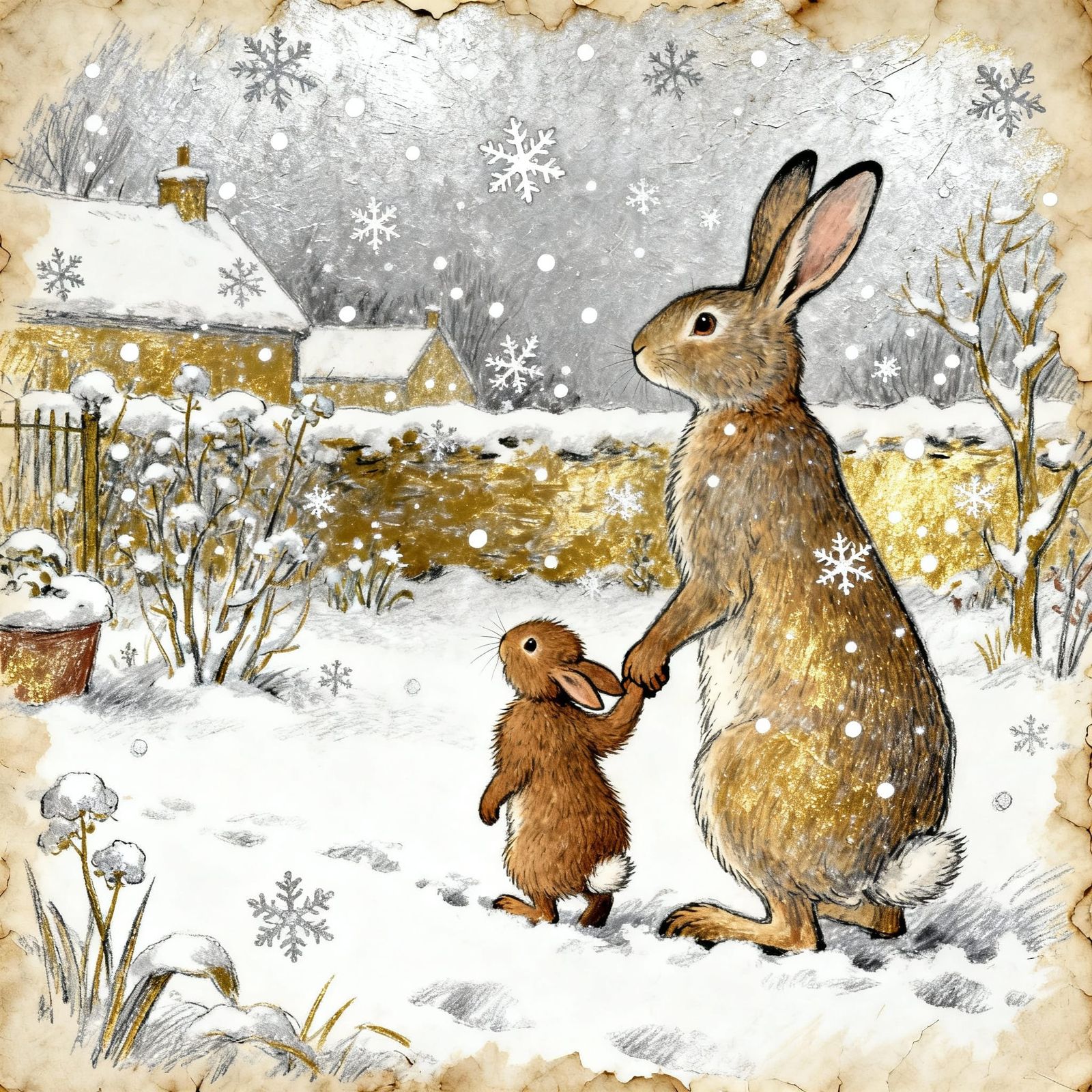 The hare and the snowflake