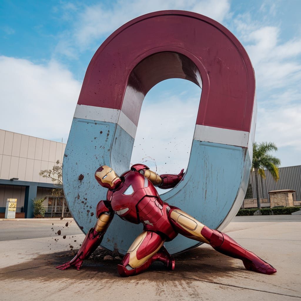 Iron Man Stranded by a Massive Magnetic Force