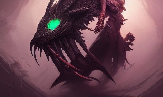 Terrorblade Warcraft Illustration in Digital Art Style