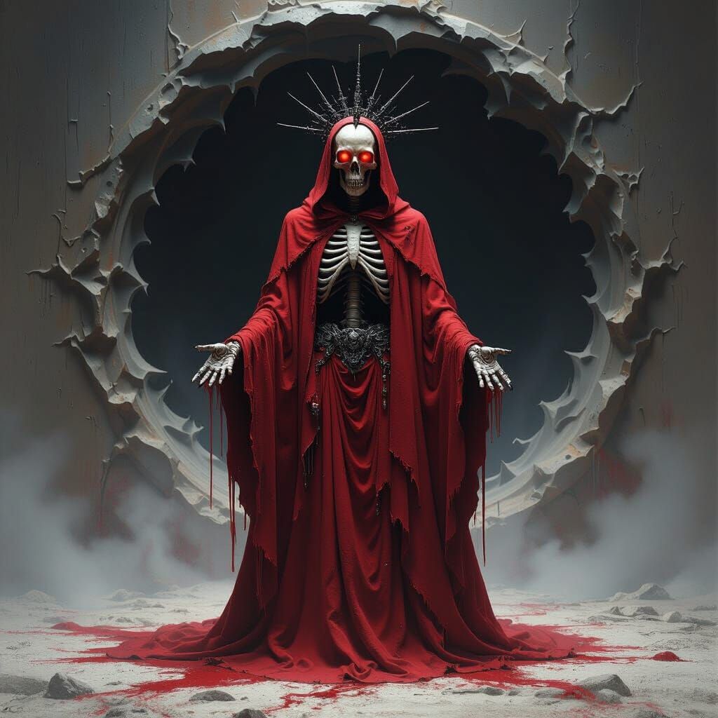 Surreal Horror of the Blood God in Shadow Vortex