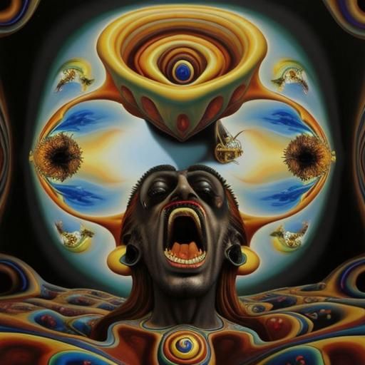 Surreal Dreamscape with Fractal Illusions