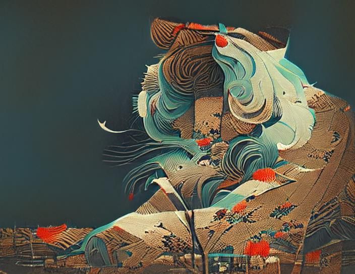 Post-Apocalyptic Wonderland in Ukiyo-e Style