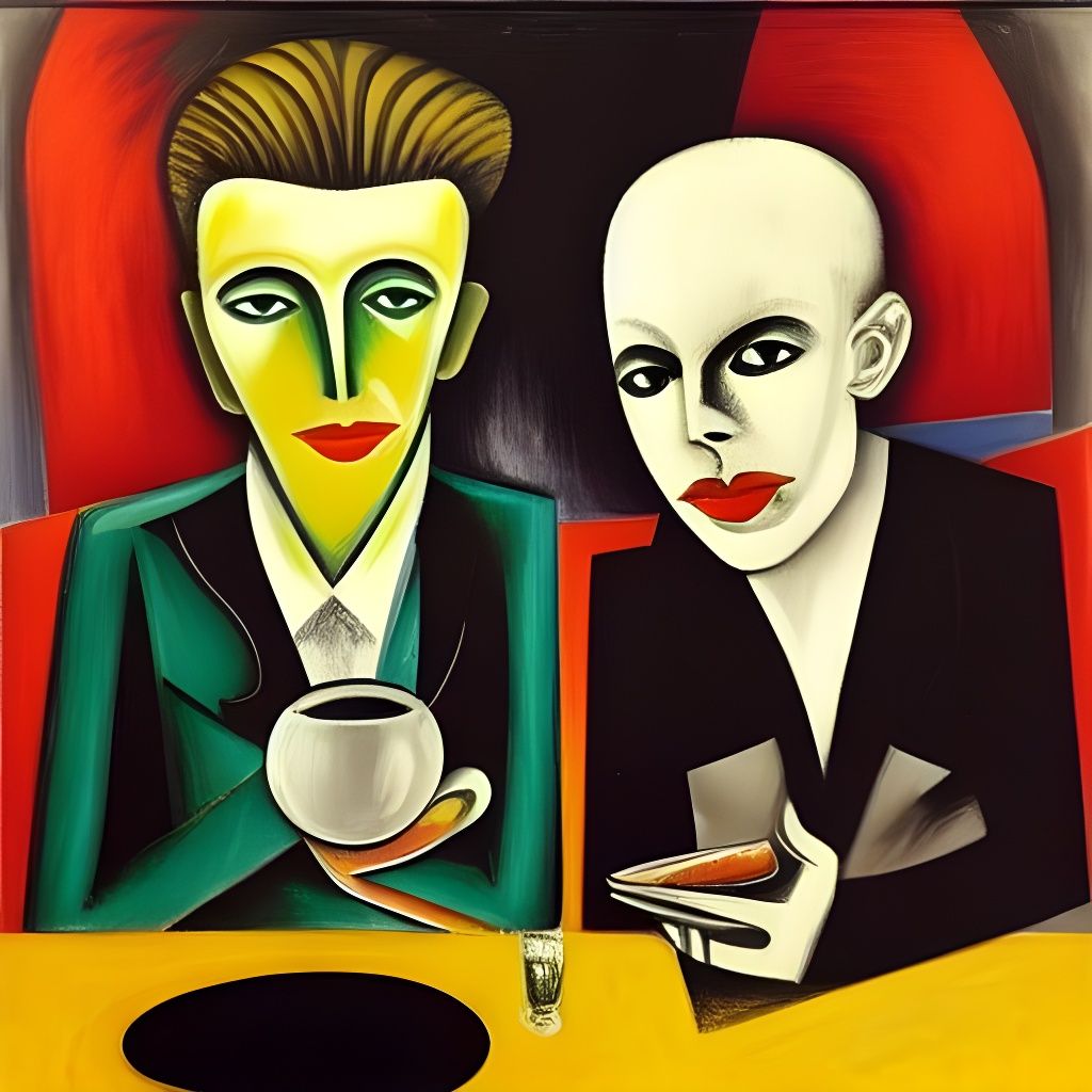 Bowie and Eno in Berlin, Expressionist Painting