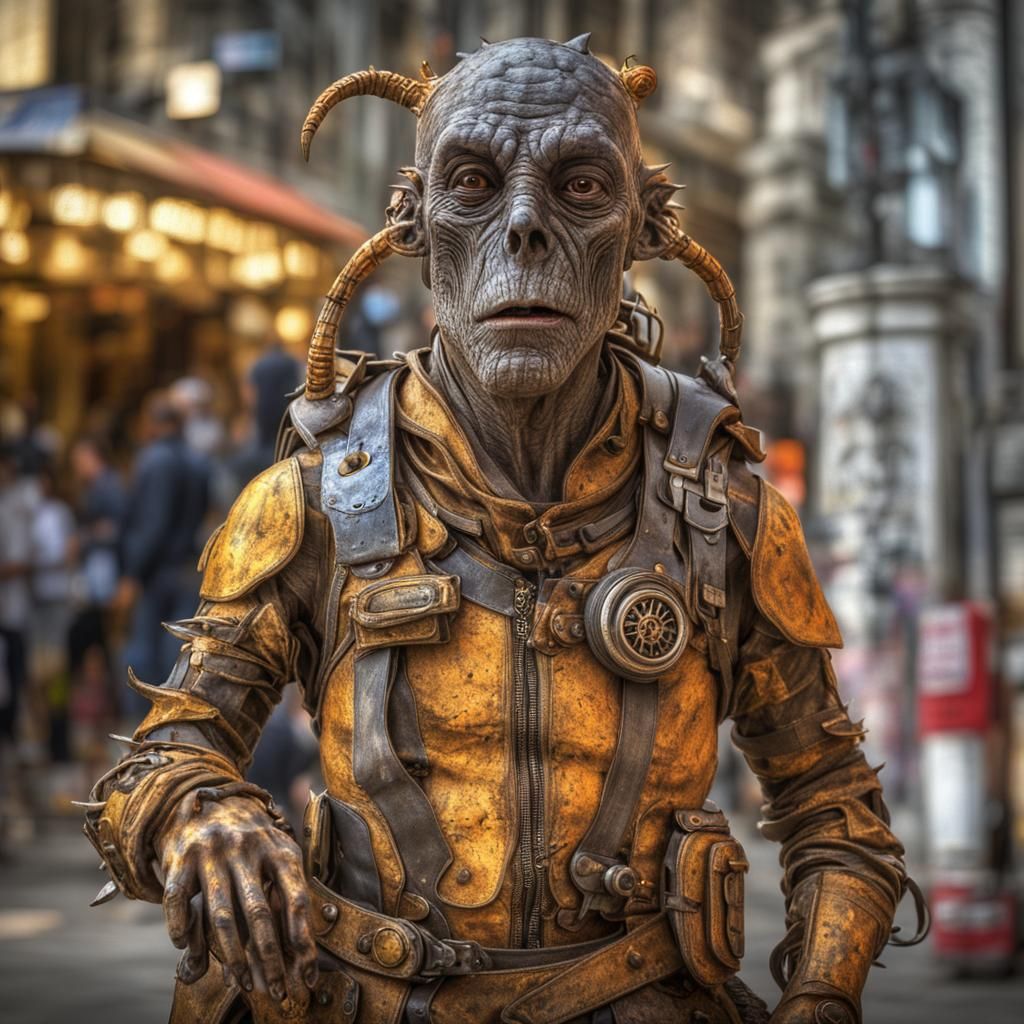 Photorealistic Aliens in Subdued Eldritch Lighting