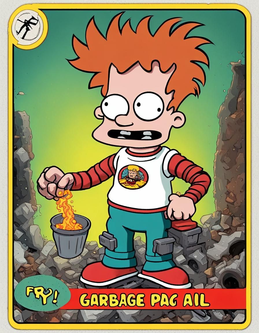 Fry as Garbage Pail Kid Card