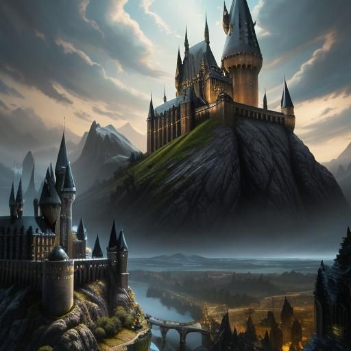 Harry Potter on Nimbus 2000: Oil Painting