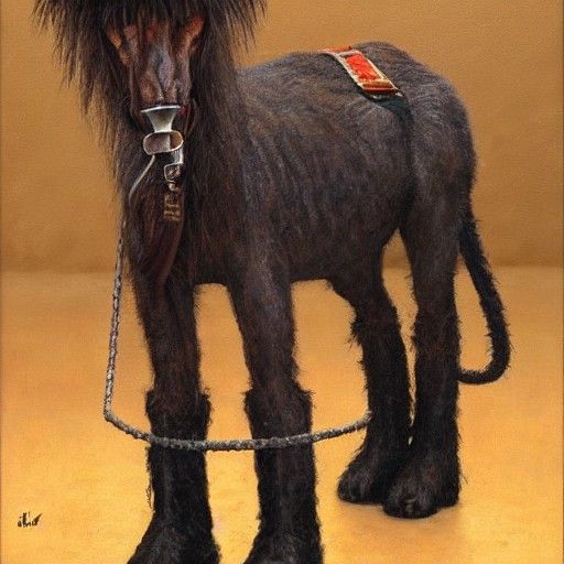 Disturbing Klansman in Chastity Belt: Oil Painting