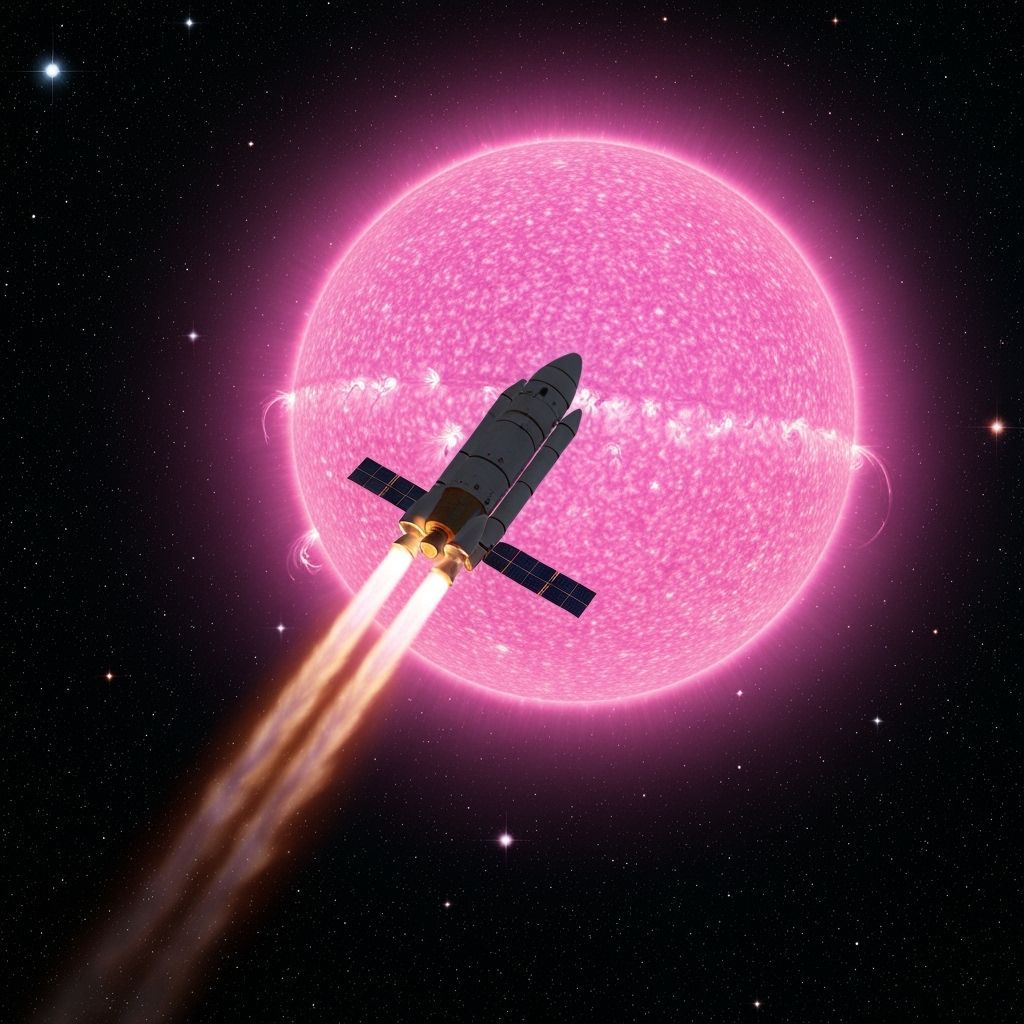 Rocket Spacecraft Lands on the Moon: Digital Art