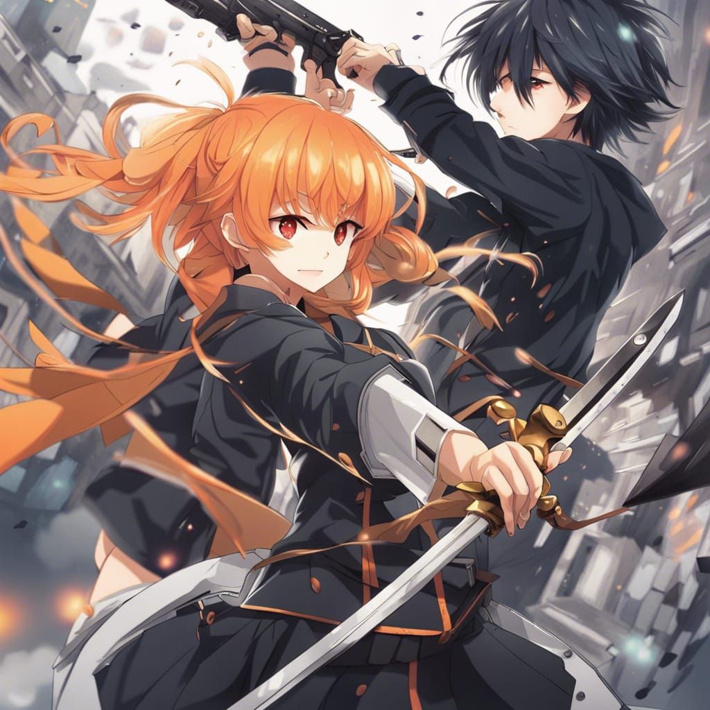 Anime Boy Duel Against Anime Girl