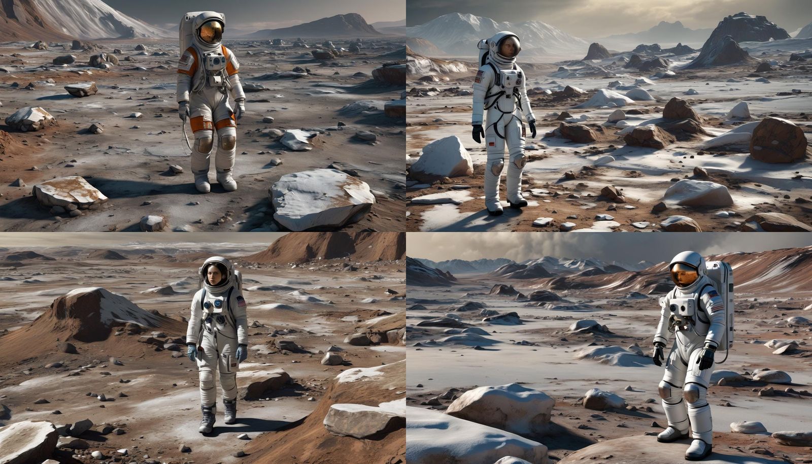 Astronaut Anya Petrova on Titan Discovering Alien Structure