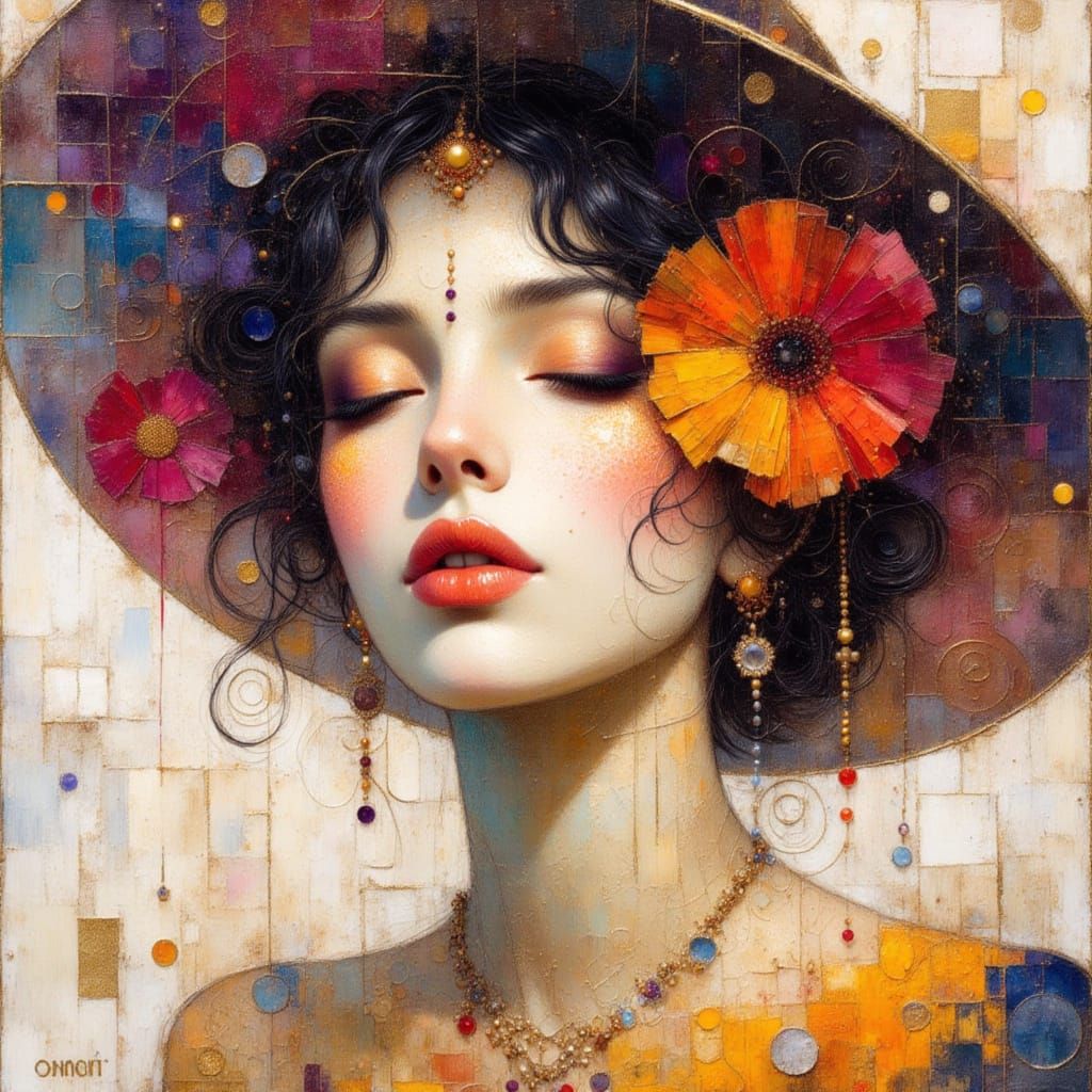 Elegant Princess in Oil with Dry Brush Technique