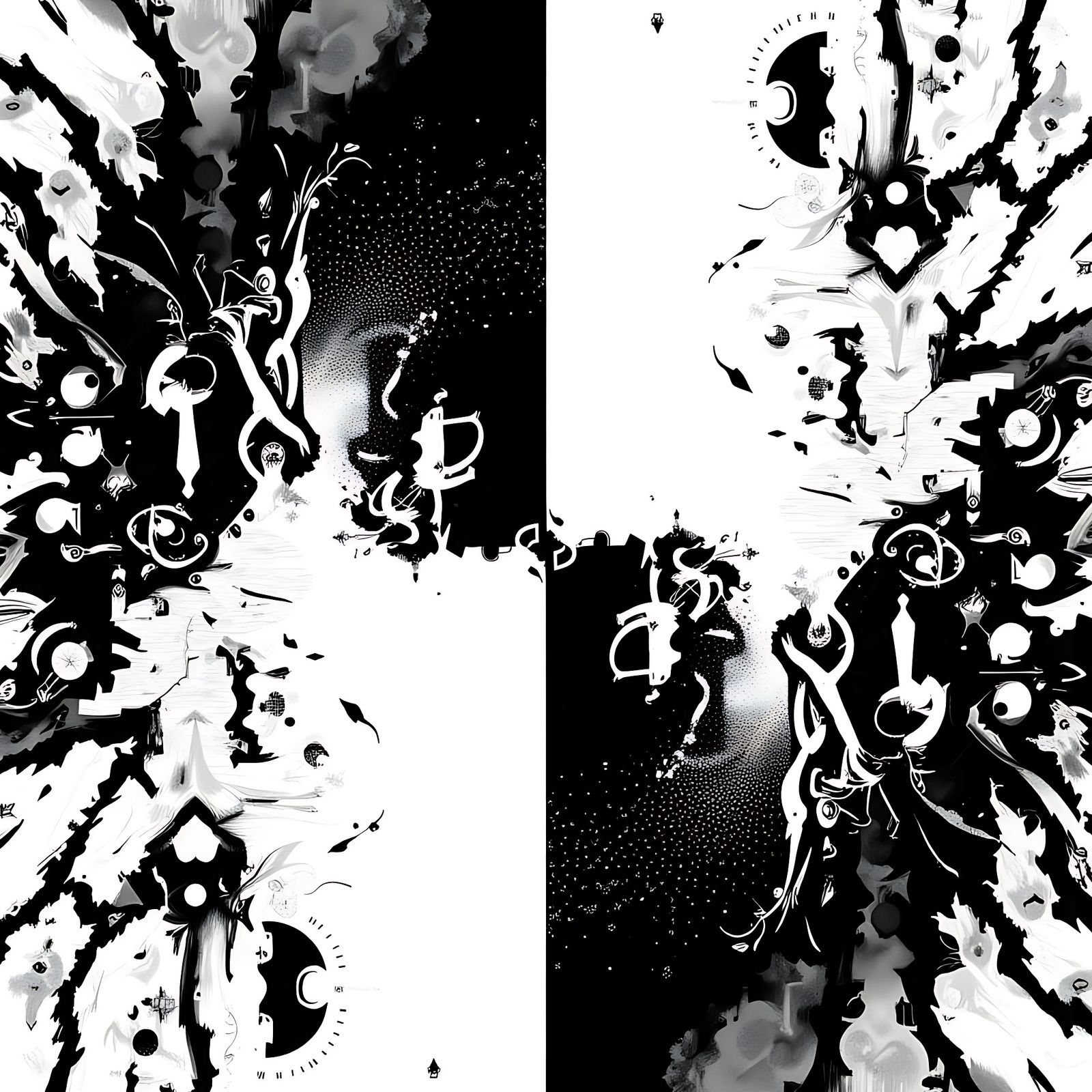 Cosmic Asymmetry in Black and White