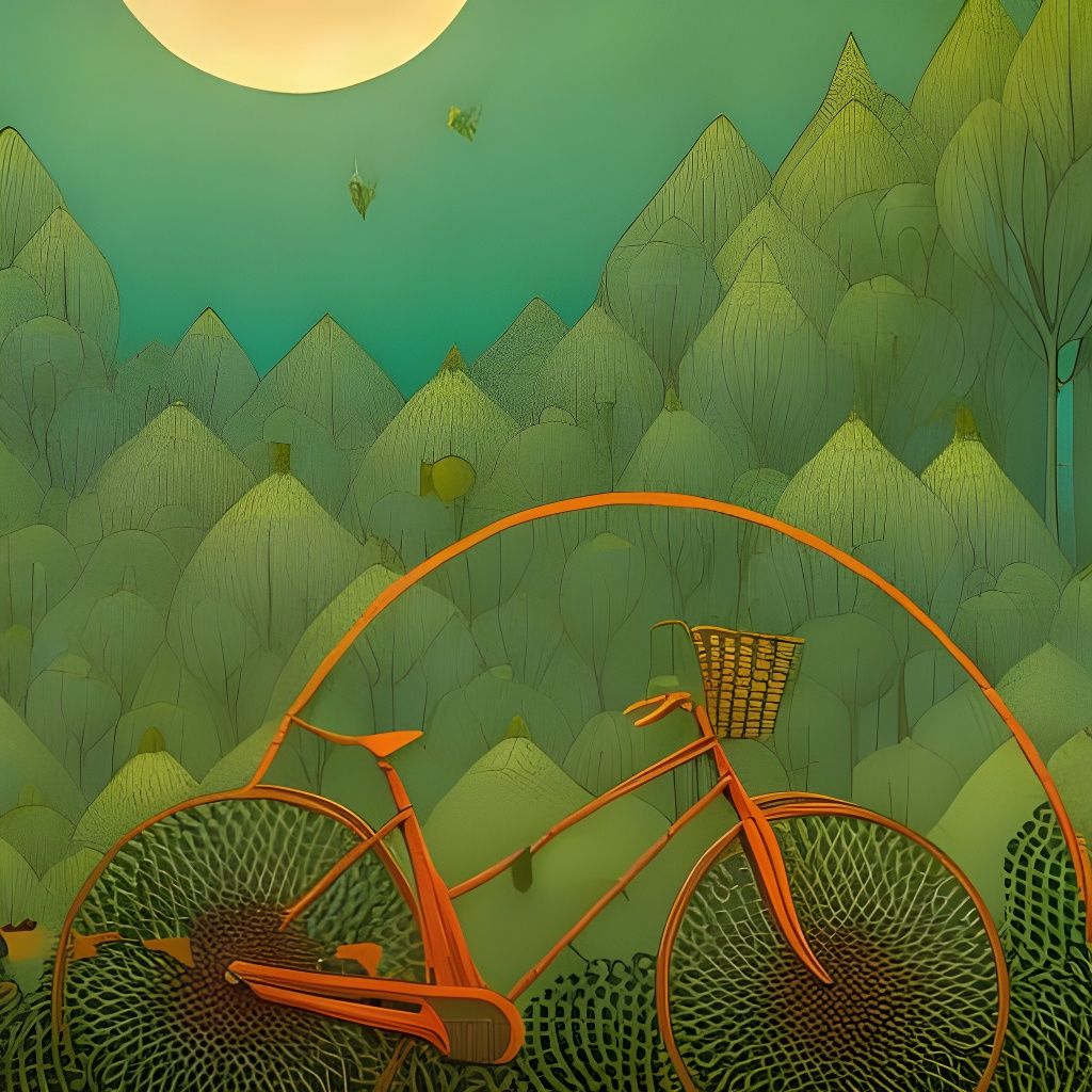 Vibrant Bicycle Collage in 8k Resolution
