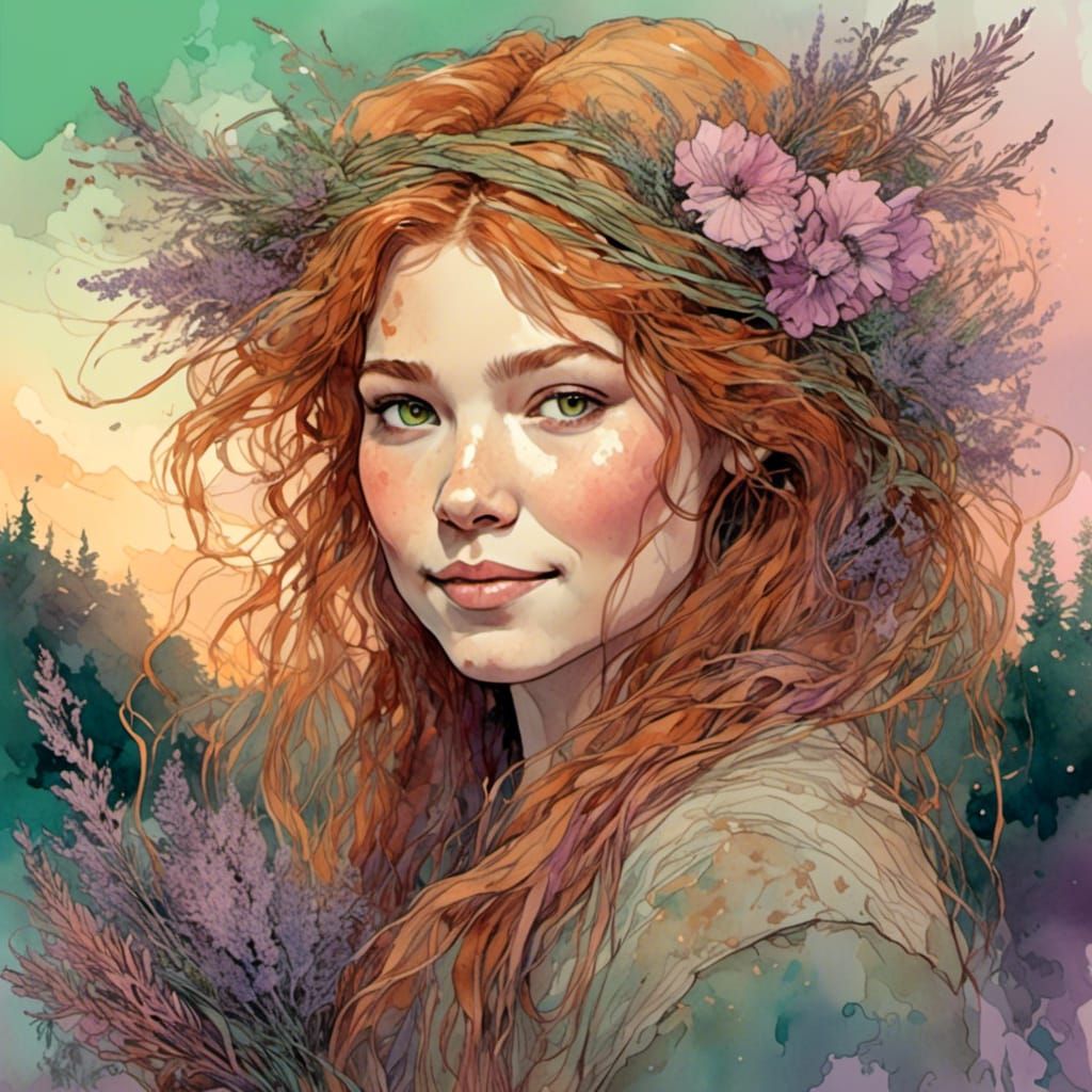 Mallow and Sea lavender