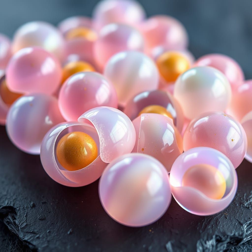Iridescent Bubble Dessert: A Futuristic Culinary Creation