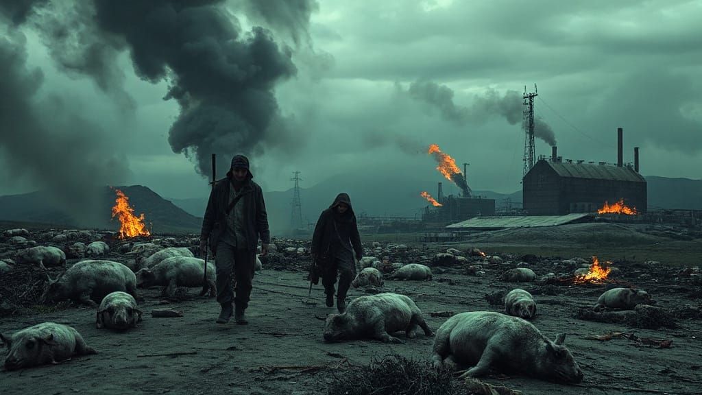 Dystopian Scavengers in Post-Apocalyptic Landscape
