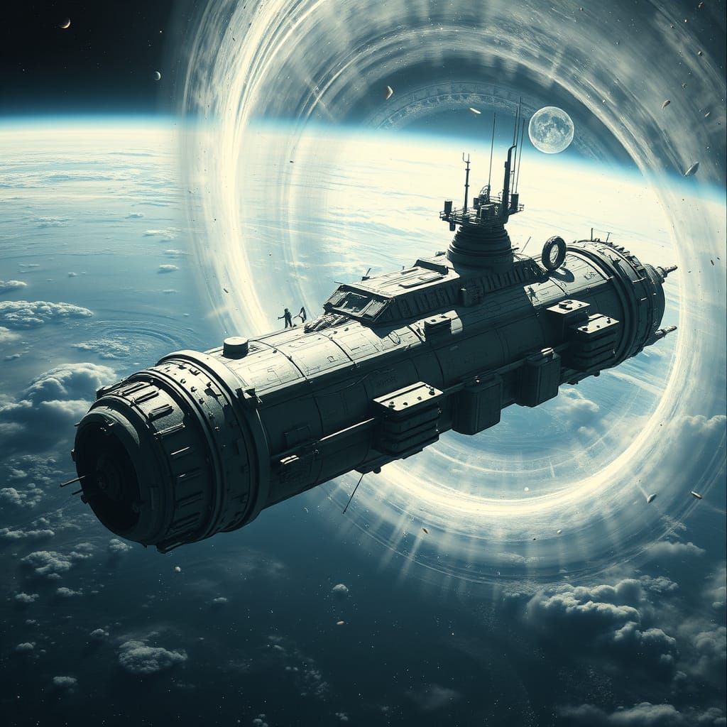 Damaged Freighter Navigates Magnetic Storm in Space