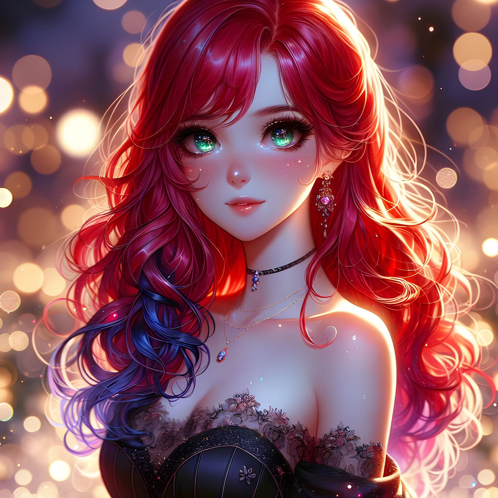 Green Eyed Goth Girl