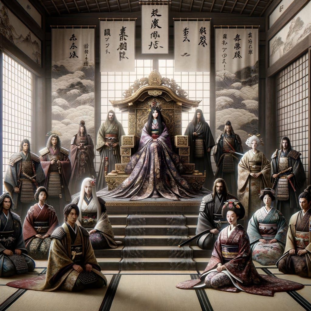 Medieval Japan Fantasy Imperial Throne Room