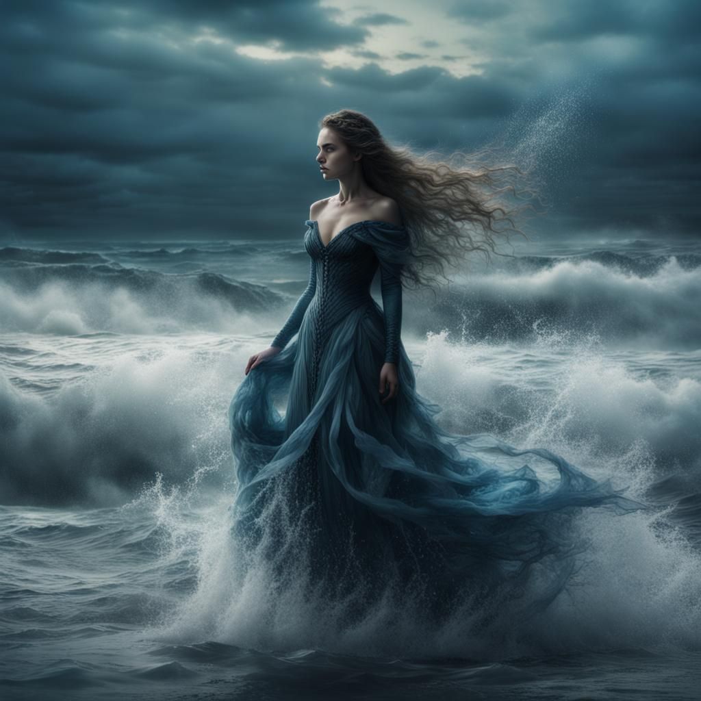 Magical Sea Witch Controls the Waves