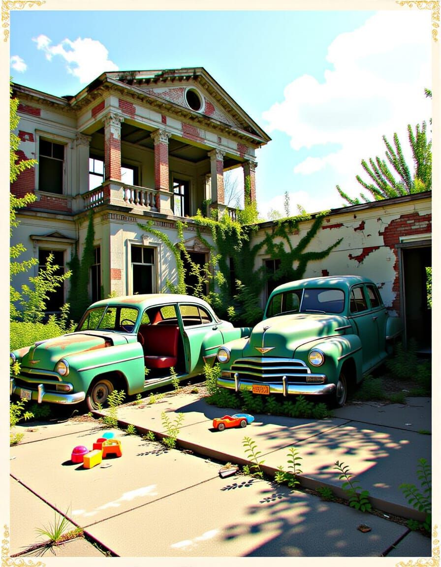 Nature Reclaims Abandoned City Ruins with Overgrown Playgrou...