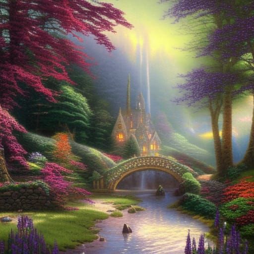 Ethereal Rivendell: A Hyperdetailed Fantasy Landscape