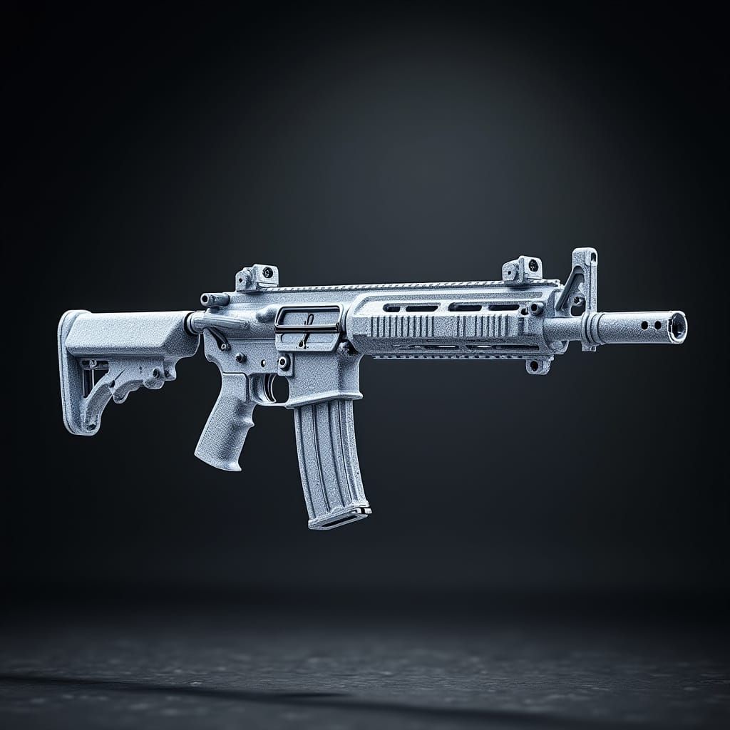 Luxury G36 Assault Rifle in Dark Minimalist Setting
