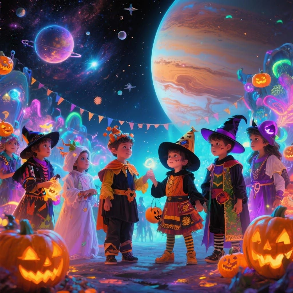 Childrens Halloween on Jupiter 2071