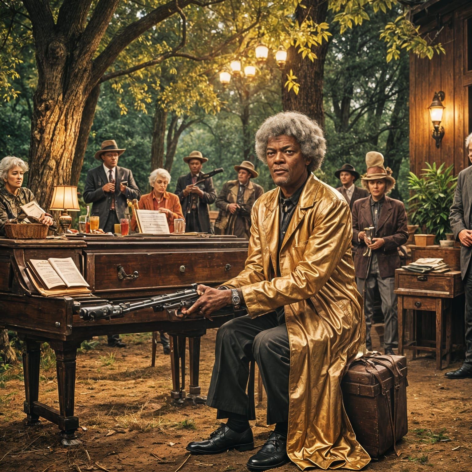 Samuel L Jackson portraying BEA ARTHUR PORTRAYING FESS PARKE...