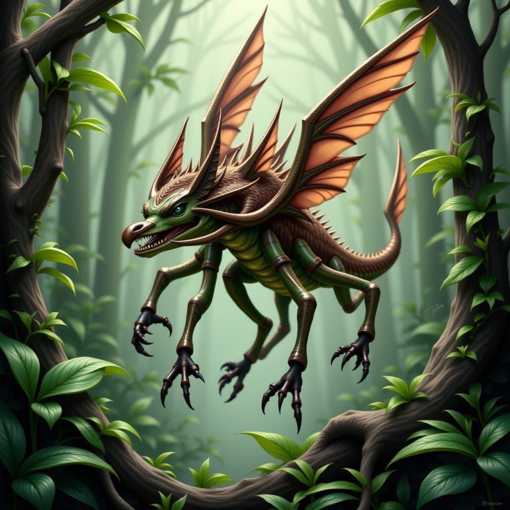 Asyyyriak Creature Amidst Kashyyyk Forest Canopy