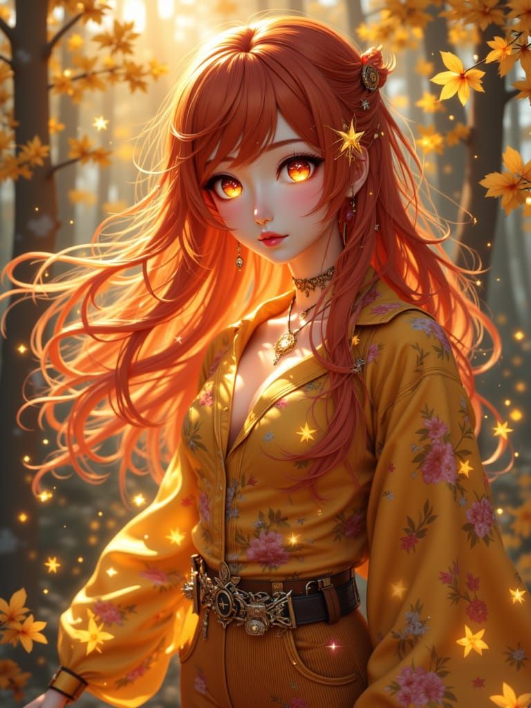 Beautiful Anime Girl with Enchanting Eyes